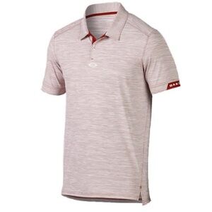 OAKLEY Heathered Hydrolix Technology Elevated Athleisure Gravity Golf Polo Shirt